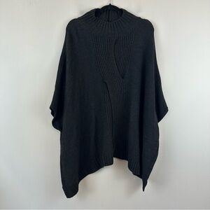 New York & Company | Dark Gray Mockneck Poncho Sweater Size S/M NWT